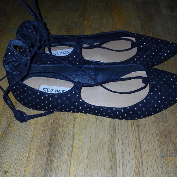 Pointy toe flats with wrap around laces - Picture 4 of 5